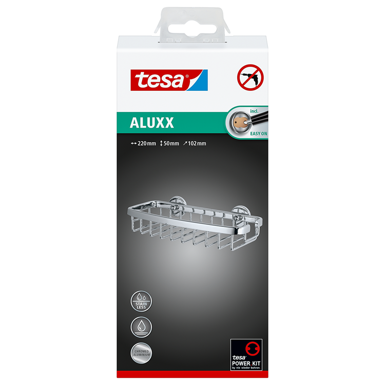 Tesa 1063232 - aluxx Duschregal einzeln | 1 Stk