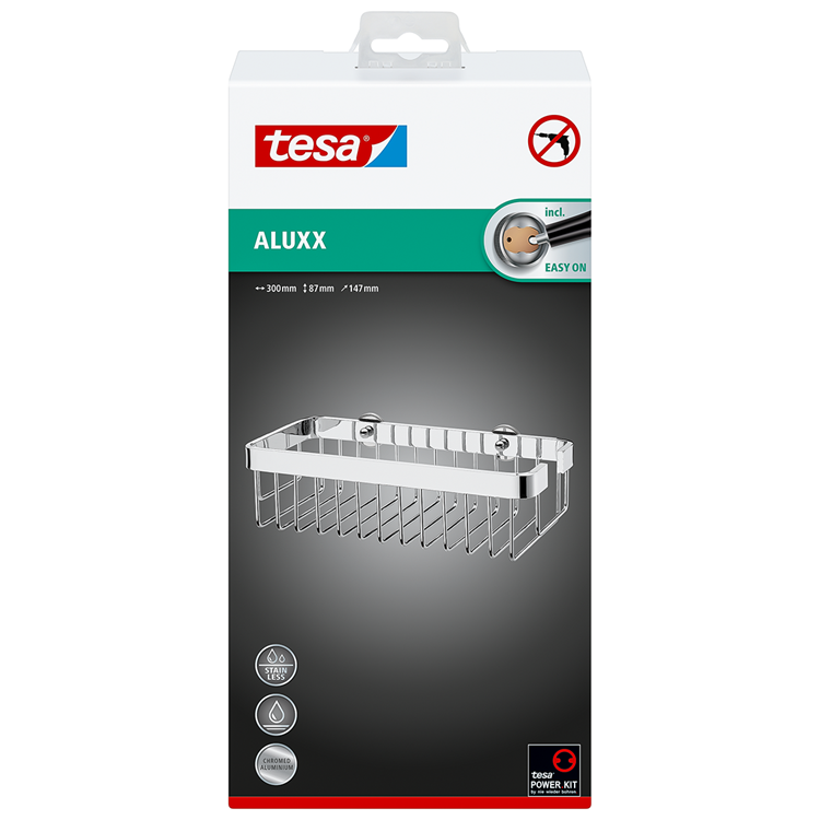 Tesa 1063233 - aluxx Duschregal einzeln | 1 Stk