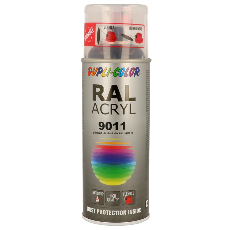 Motip 1059951 - RAL 9011 Graphitschwarz 400 ml | 2 Stk