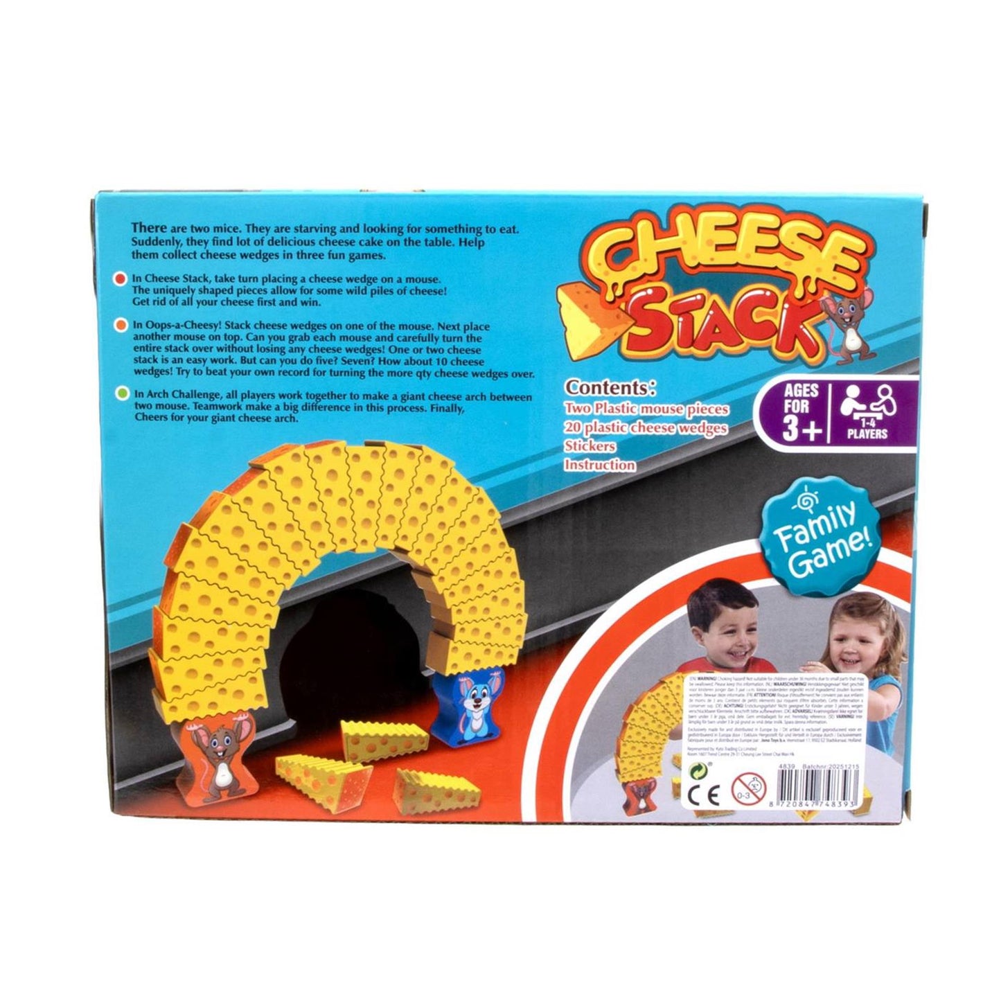 Käsestapel-Stapelspiel in Box