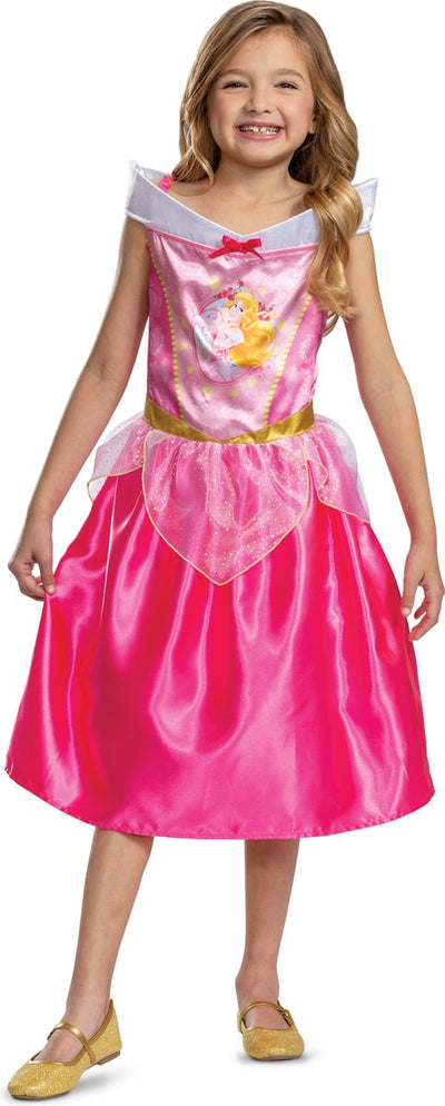 Verkleidung Disney Prinzessin – Dornröschen, Aurora Basic Plus, Größe M (7–8 Jahre), Mädchen