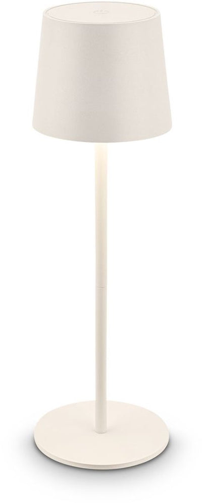 B.k.licht Briloner Bota – LED-Tischleuchte wiederaufladbar – dimmbar – kabellos – 33 cm hoch – IP44 – für drinnen und draußen – mit Batterie – weiß