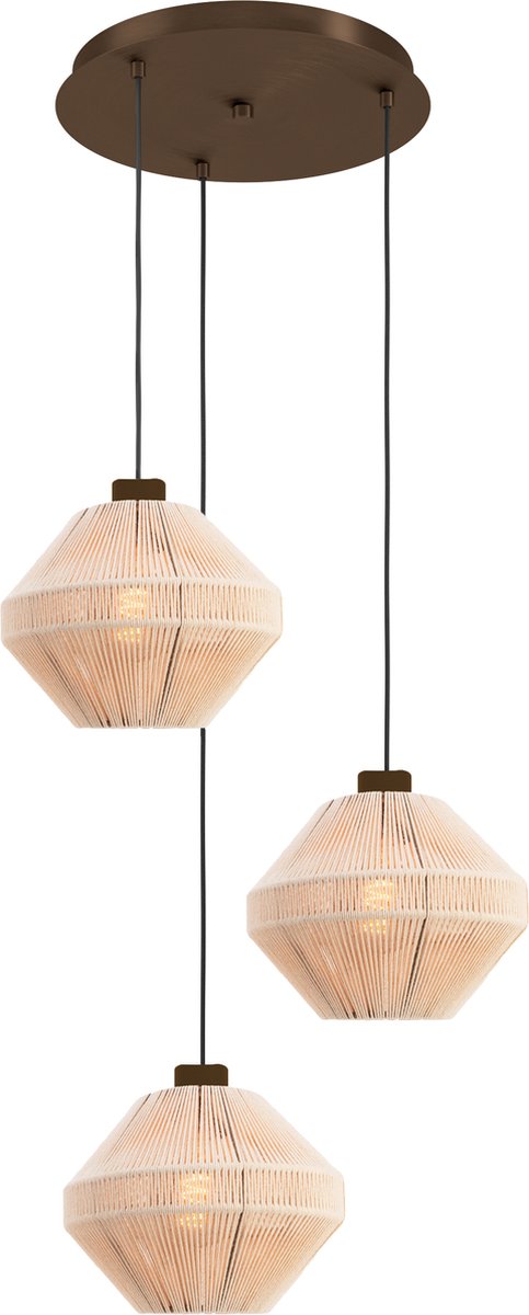 Eglo Orimini Hängelampe – E27 – ø 40 cm – Cremebronze – Textil