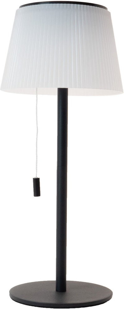 Eglo Scordiano Tischleuchte – wiederaufladbar (bis zu 22 Stunden Licht) – Solar – 38 cm – Schwarz und Weiß – kabellos – drinnen und draußen – Zugschalter
