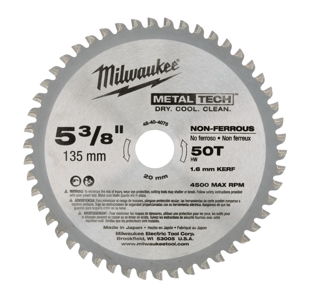 Milwaukee Zubehör Kreissägeblatt für Metall 135 20 mm (50 Zähne) – 48404075