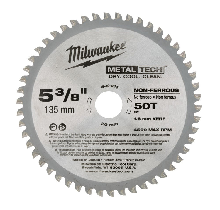 Milwaukee Zubehör Kreissägeblatt für Metall 135 20 mm (50 Zähne) – 48404075