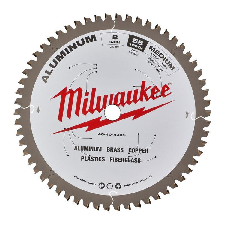 Milwaukee Zubehör Kreissägeblatt P Alu 203x5 8x2,4x58 - 48404345