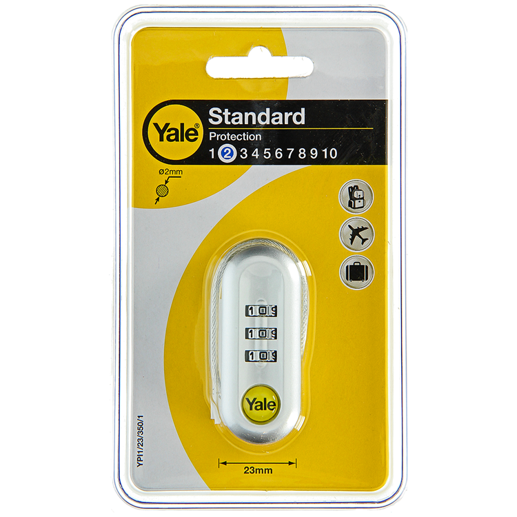 Yale 1060498 – Code-Vorhängeschloss Flex mit ID-Tag | 3 Stück