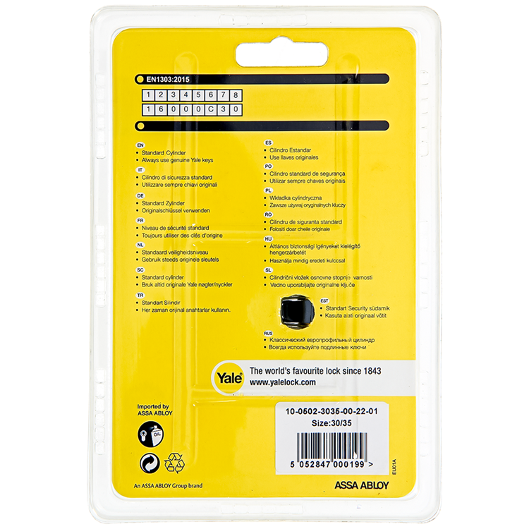 Yale 1060546 – ​​Profilzylinder 500 MV 65 mm (30 35) | 2 Stk
