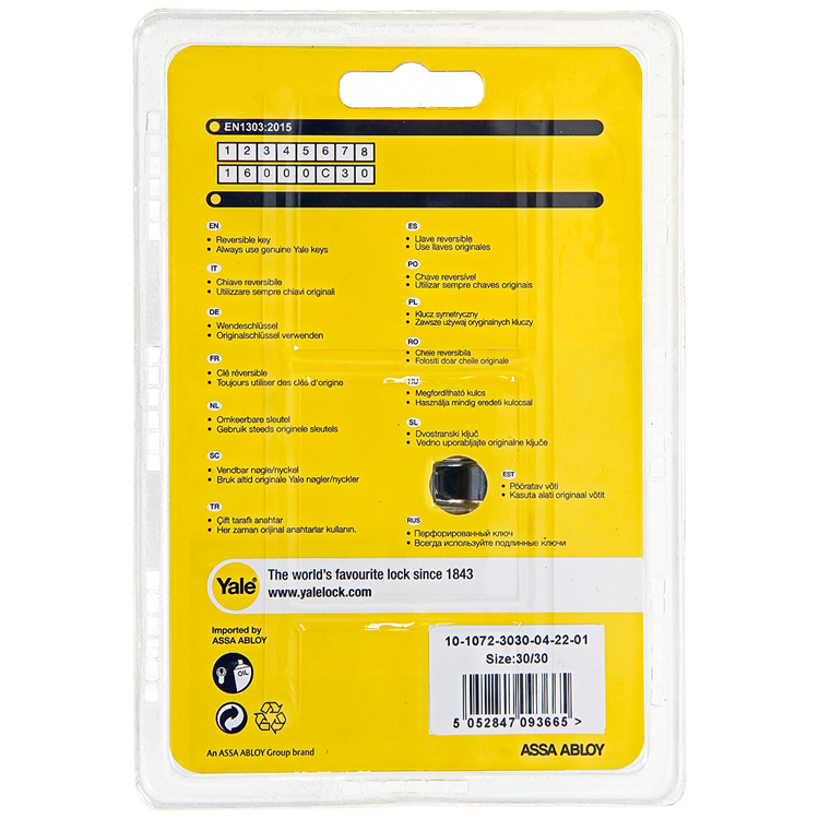 Yale 1060533 – Profilzylinder 1000 MV 60 mm (30 30) | 2 Stk
