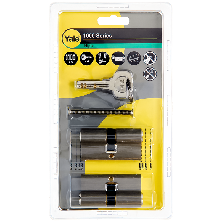 Yale 1060547 – 2 Profilzylinder. 1000 mV 60 mm (30 30) | 2 Stk