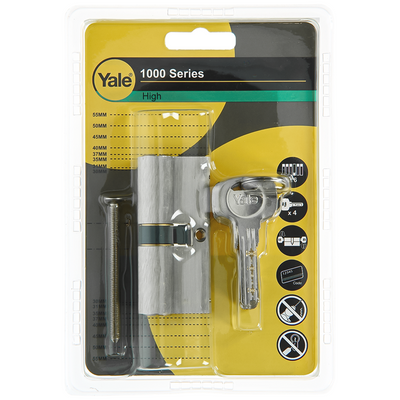 Yale 1060537 - Profilzylinder 1000 mm 70 mm (35 35) | 2 Stk