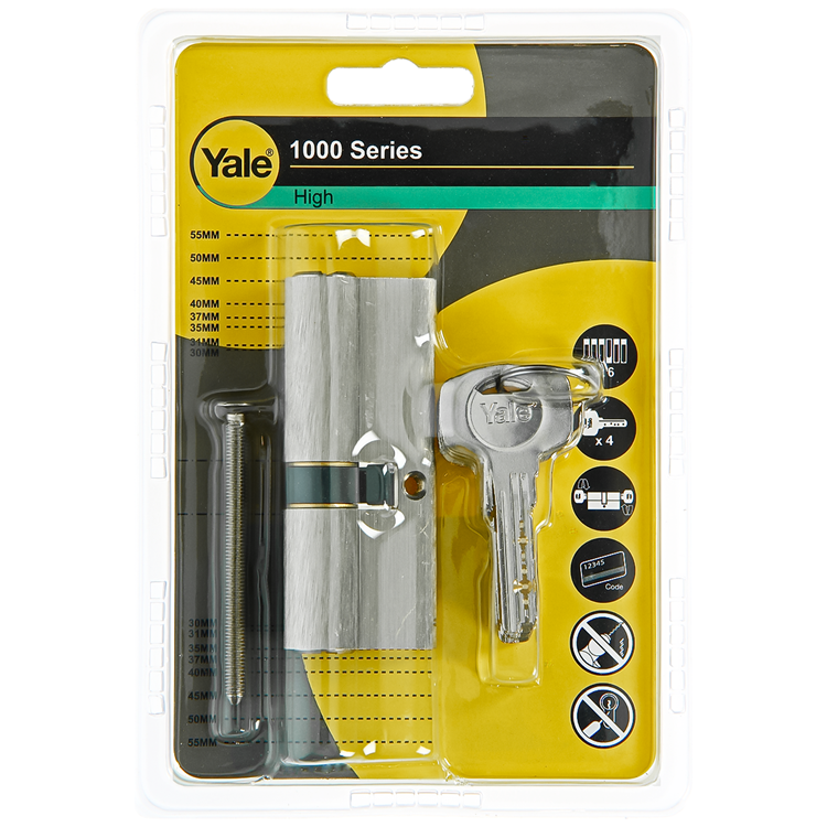 Yale 1060540 - Profilzylinder 1000 mm 80 mm (35 45) | 2 Stk