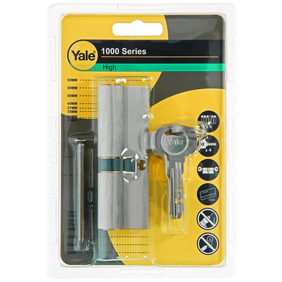Yale 1060543 - Profilzylinder 1000 mm 90 mm (40 50) | 2 Stk