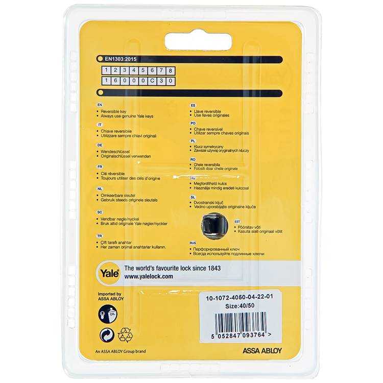 Yale 1060543 - Profilzylinder 1000 mm 90 mm (40 50) | 2 Stk