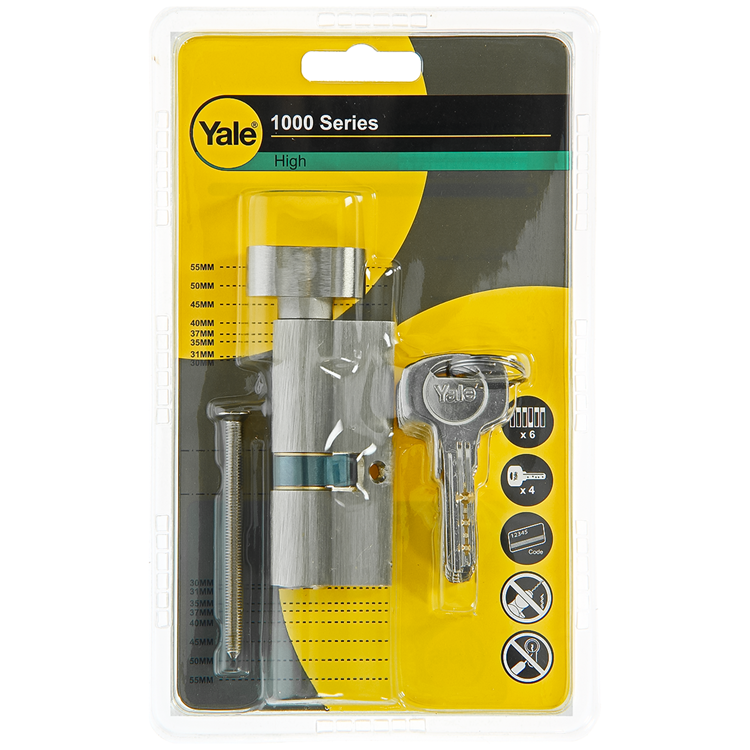 Yale 1060538 – Knaufzylinder 1000 MV 70 mm (30 40) | 2 Stk