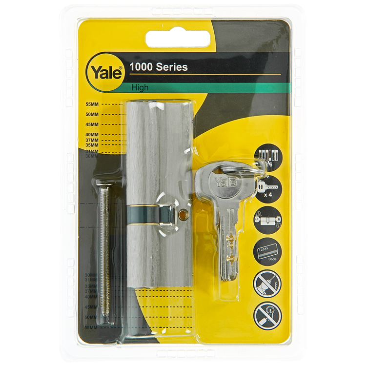 Yale 1060541 - Profilzylinder 1000 mm 90 mm (35 55) | 2 Stk