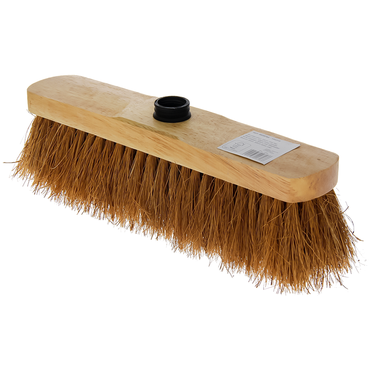 Besen kokoslackiert mit Zapfen 33cm