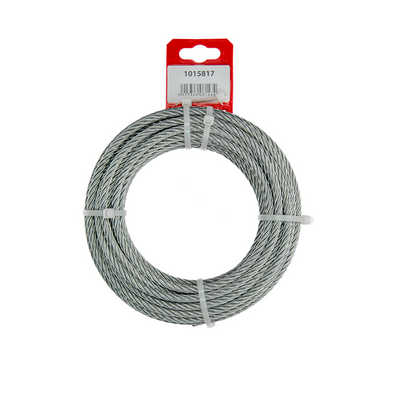 Mack 1015817 - verzinktes Stahlseil 6x19 10m 6mm Tragfähigkeit 350 kg DIN EN 12385-4 | 5 Stück
