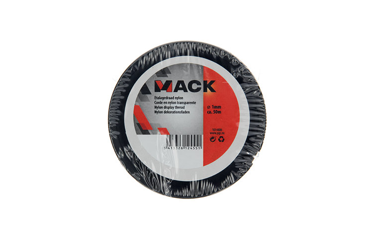 Mack 1014886 – Display-Draht-Nylonrolle 1 mm 50 m | 10 Stück