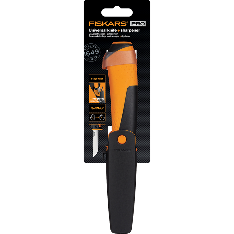 Fiskars Universalmesser | mit Mahlwerk | orange | 1023618 - 1023618