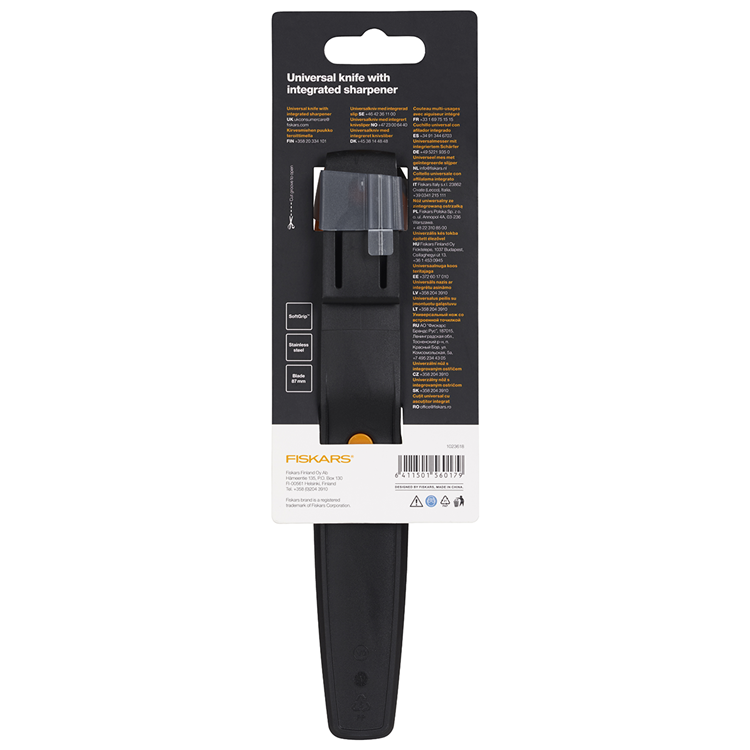 Fiskars Universalmesser | mit Mahlwerk | orange | 1023618 - 1023618