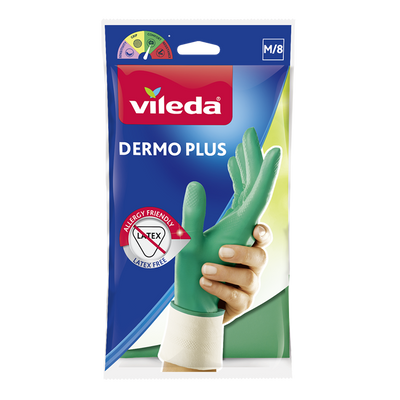 Vileda 1068887 - Handschuhe dermoplus mittel | 12 Stück