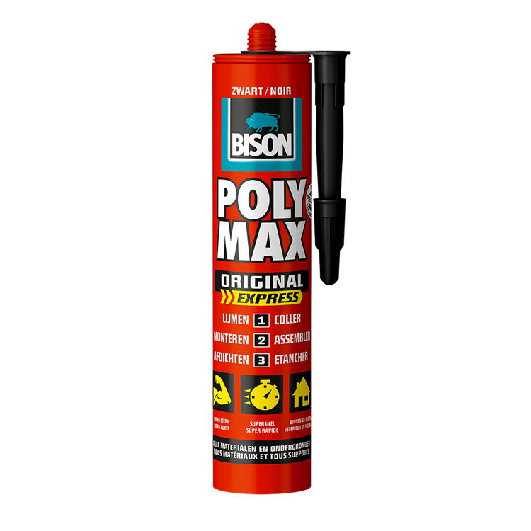 Bison 1029810 - geb. Poly max® Express 425 g schwarz | 3 Stück
