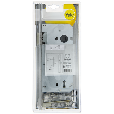 Yale 1060551 – Einsteckschloss 110 60 l-r Edelstahl abgerundet | 1 Stk