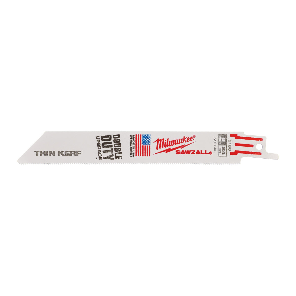 Milwaukee Säbelsägeblätter | dünne Schnittfuge | Metall | 150 mm x 24 tpi | 5 Stück - 48475186