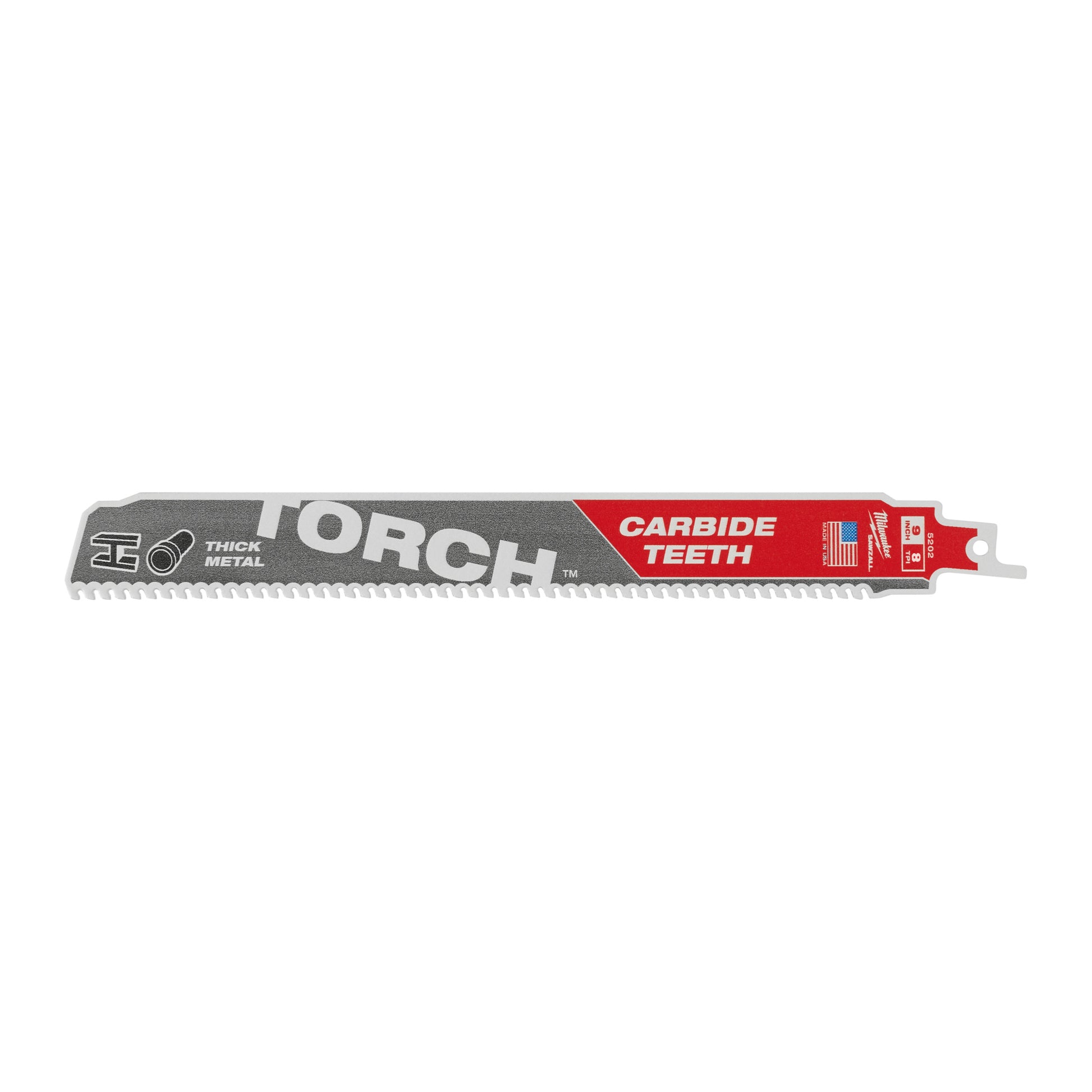 Ty Milwaukee Heavy Du Torch™ Hartmetallzähne | TCT-Brenner 230 mm x 8 TPI | 1 Stück - 48475202