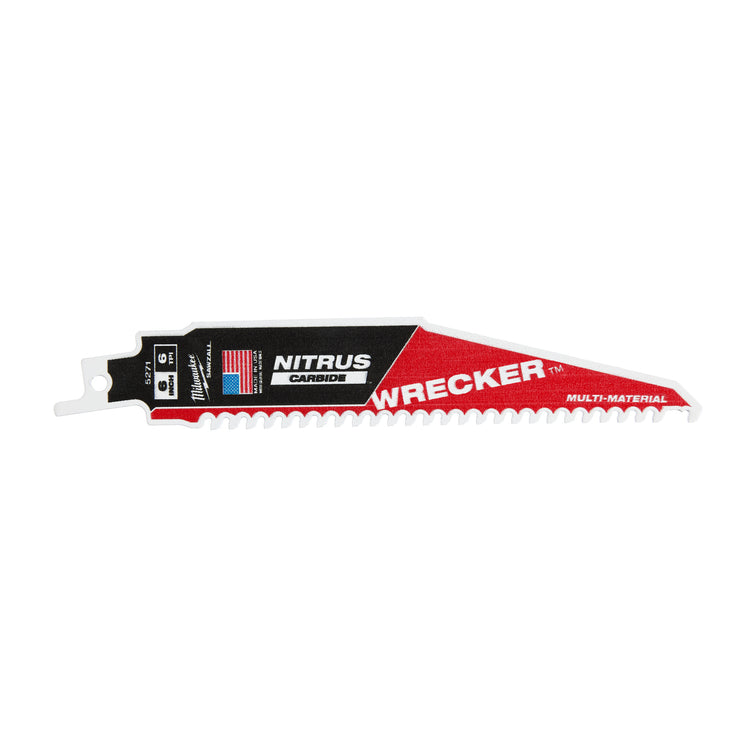 Milwaukee Multimaterial-Säbelsägeblatt Sawzall Wrecker Nitruskarbid | tct wrecker nitrus 150mm x 6 tpi | 1 Stück - 48475271