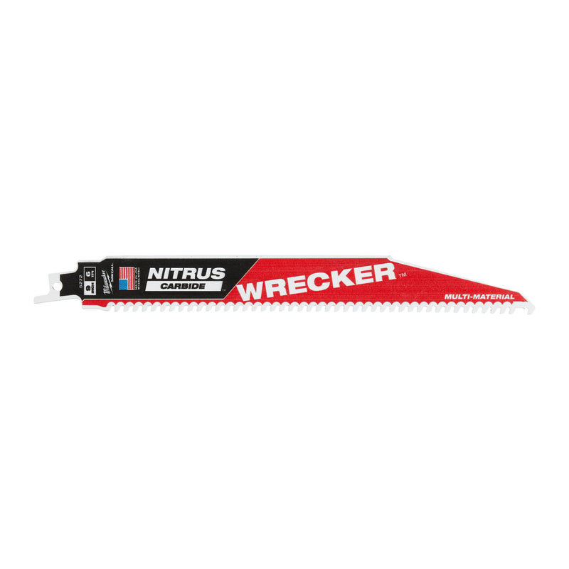 Milwaukee Multimaterial-Säbelsägeblatt Sawzall Wrecker Nitruskarbid | tct wrecker nitrus 230mm x 6 tpi | 1 Stück - 48475272