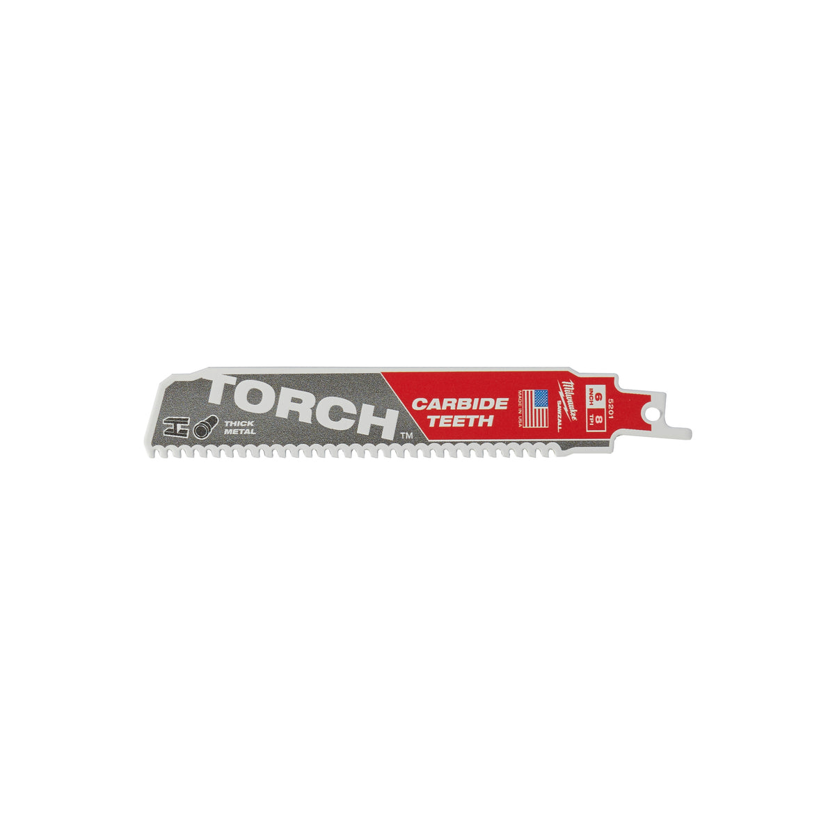 Ty Milwaukee Heavy Du Torch™ Hartmetallzähne | TCT-Brenner 150 mm x 8 TPI | 5 Stück - 48475501
