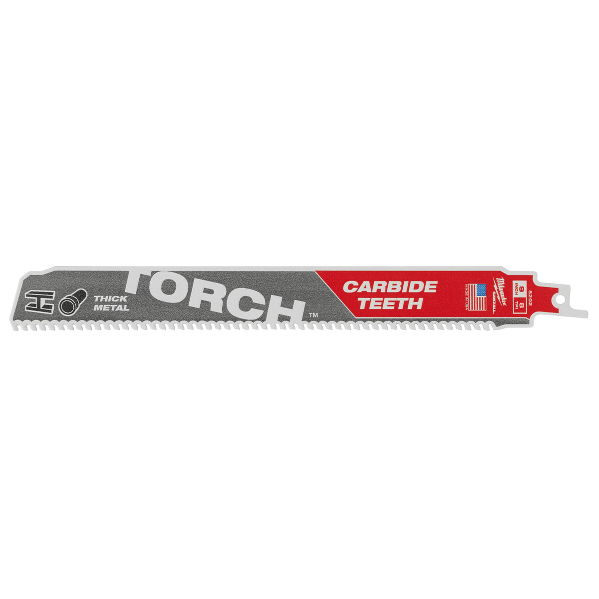 Ty Milwaukee Heavy Du Torch™ Hartmetallzähne | TCT-Brenner 230 mm x 8 TPI | 5 Stück - 48475502
