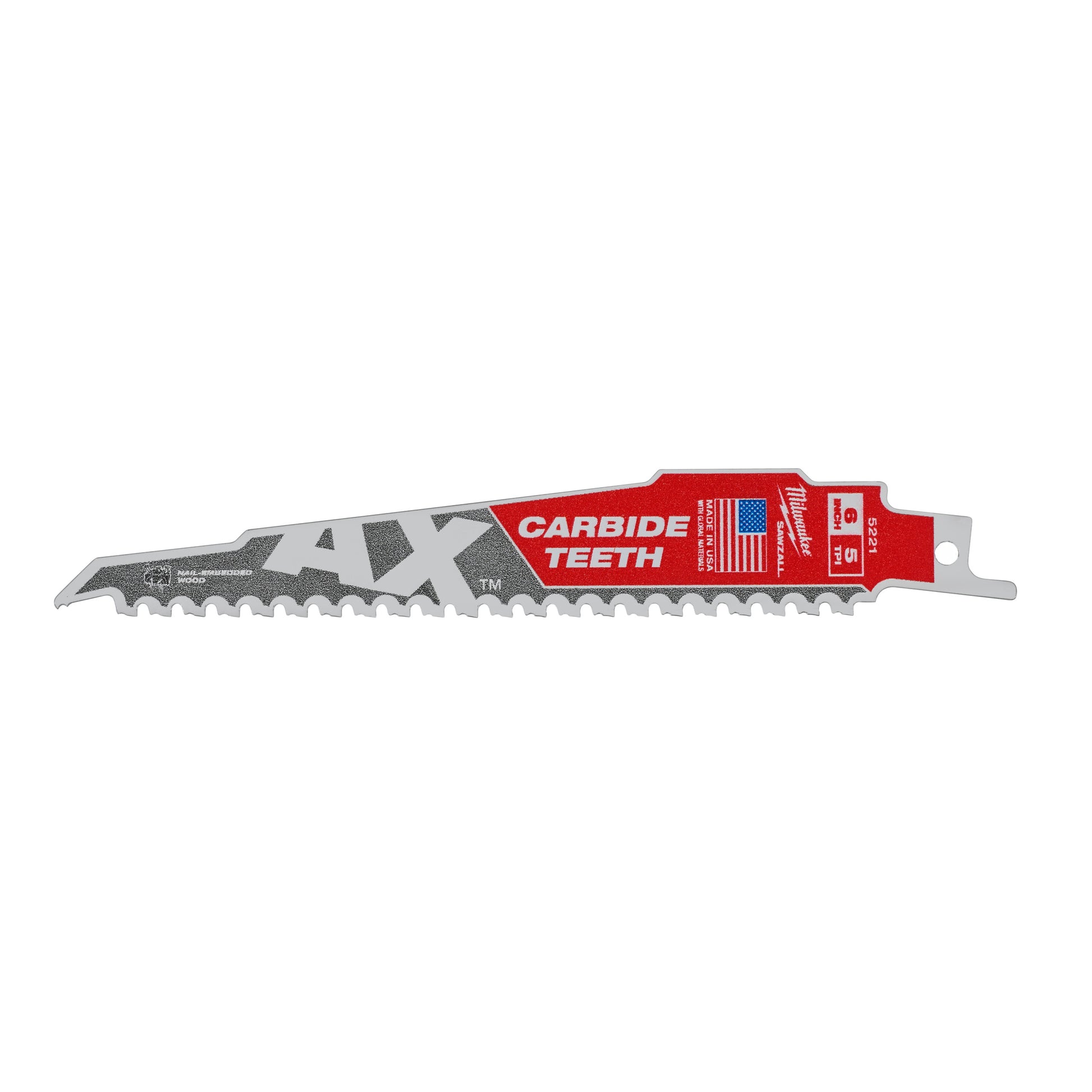 Ty Milwaukee Heavy Du Ax™ Abbruchklingen mit Hartmetallzähnen | TCT-Axt 150 mm x 5 TPI | 5 Stück - 48475521