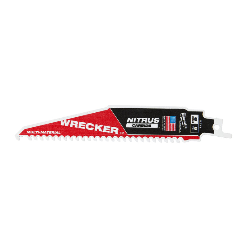 Milwaukee Multimaterial-Säbelsägeblatt Sawzall Wrecker Nitruskarbid | tct wrecker nitrus 150mm x 6 tpi | 5 Stück - 48475571