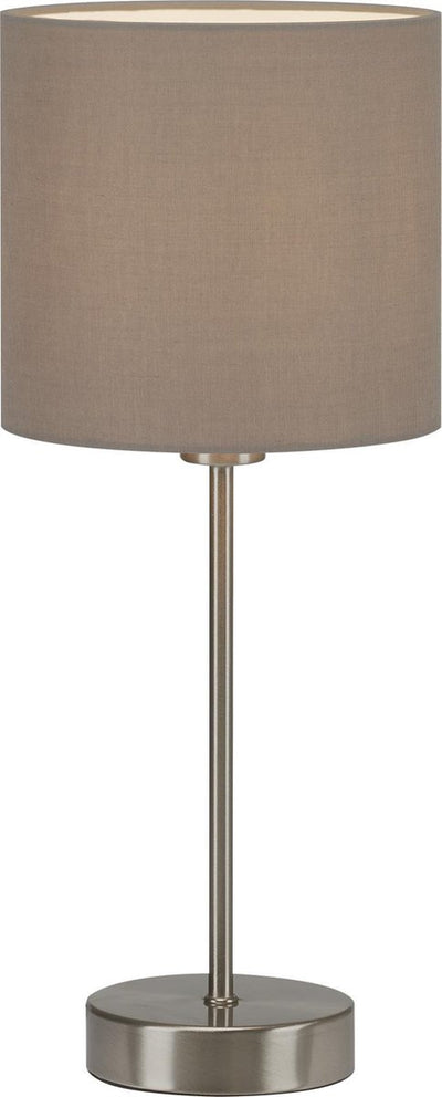 Briloner - Stoff - Tischleuchte - inkl. Ein-/Ausschalter – E14 – 25 W – Taupe – Metallgewebe
