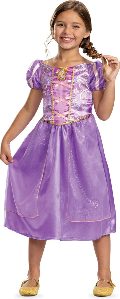 Verkleidung Disney Princess – Tangled, Rapunzel-Kleid klassisch, Größe S (5 – 6 Jahre), Mädchen