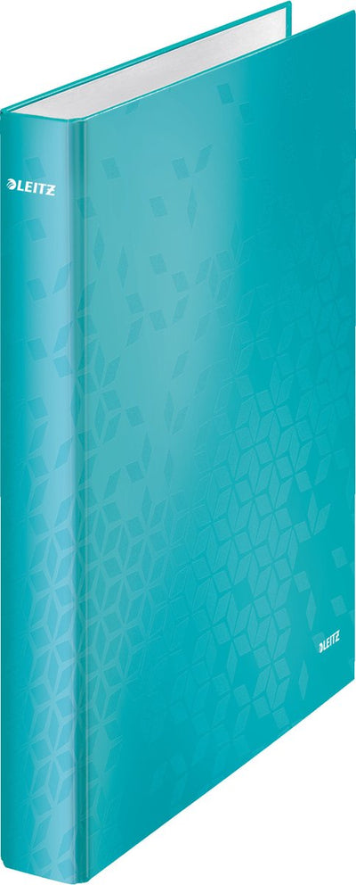 Leitz Wow Ringbinder A4 – 2-Ring – Rückenbreite 40 mm mit 2 D-Ringen – Eisblau