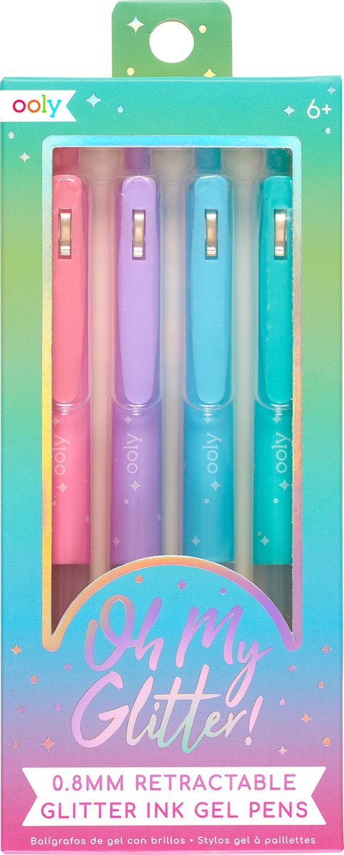 Ooly – oh my glitter – 4 Glitzer-Gelstifte