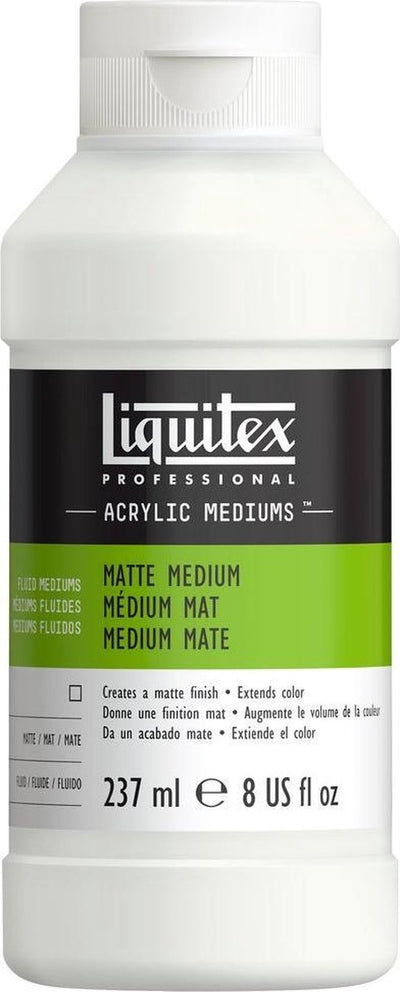 Liquitex 5108 professionelles Mattmedium 237 ml – flüssiges Acrylmedium, matt, transparent, flexibel – mattes Medium
