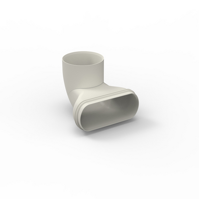 Renson 1074436 - easyflex vert. Bogen 90° ø80 Anschlüsse: ø80 und 140x64 | 4 Stück