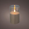 Lumineo LED-Kerze im Glas 12,5 cm