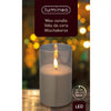 Lumineo LED-Kerze im Glas 12,5 cm