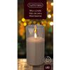 Lumineo Kerze LED in Glas Flammeneffekt 15cm grau