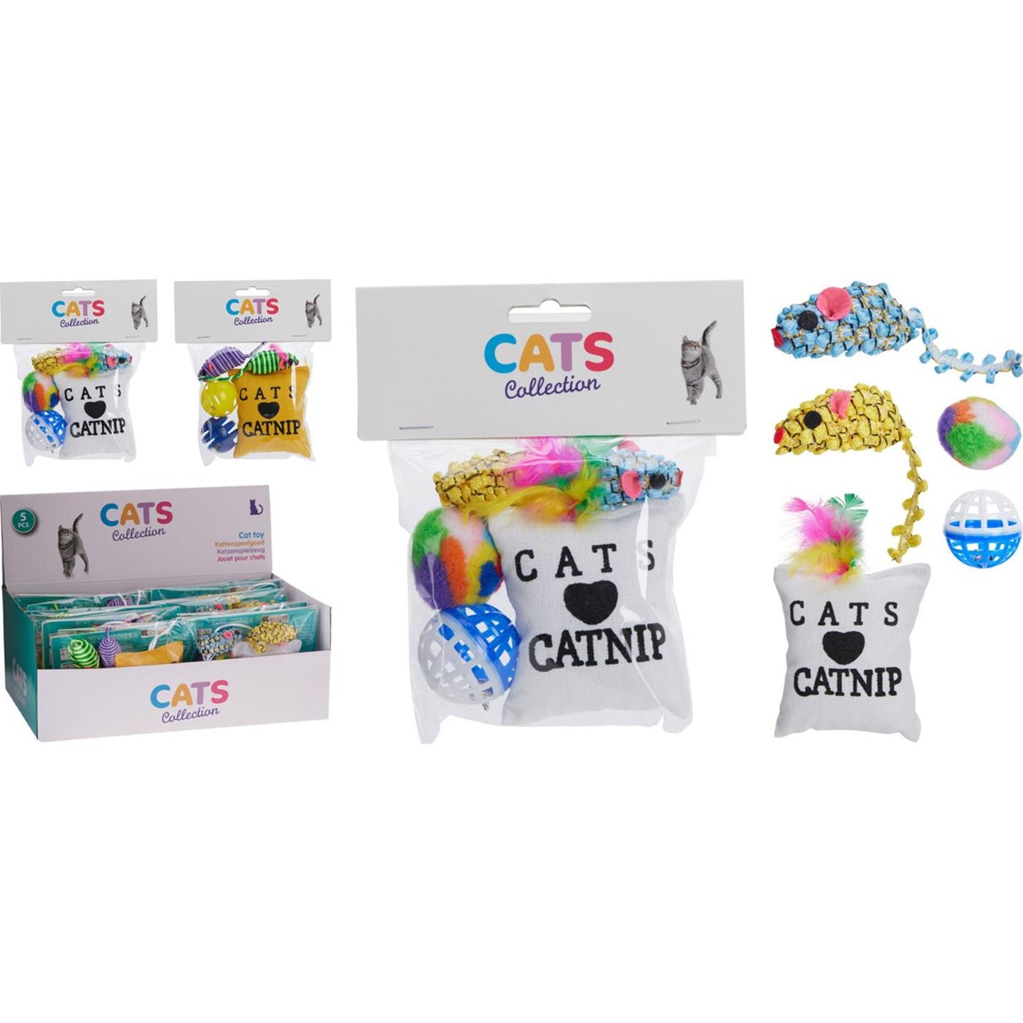 Cats Collection Katzenspielzeug-Set, 5-teilig