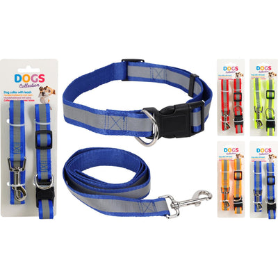 Dogs Collection Hundehalsband mit Leine 4sort
