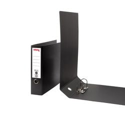 Ordner aus Karton quer A3 80 mm schwarz