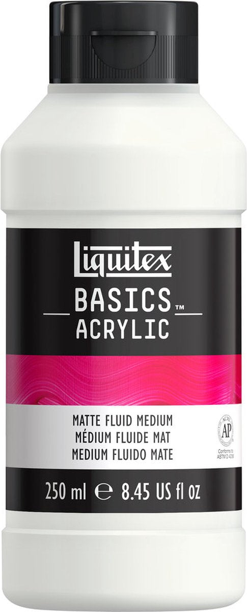 Liquitex 1041005 Basics Liquid Matte Medium 250 ml – Acryl Medium Matt | Collagenkleber verdünnen